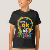 T-shirt Autism Awareness Giraffe It’s Ok To Be Different G (Devant)