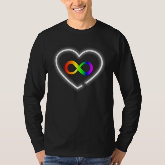 T-shirt Autism Awareness Heart Infinity Symbol (Devant)
