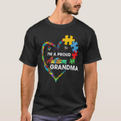 T-shirt Autism Awareness  I m A Proud Grandma Love Puzzle  (Devant)
