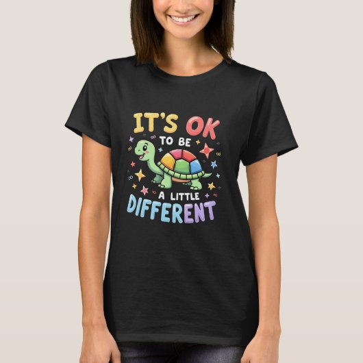 T-shirt Autism Awareness It's Ok To Be A Little Different (Devant)