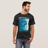 T-shirt Autism Awareness Light It Up Blue Autism Awarenes (Devant entier)