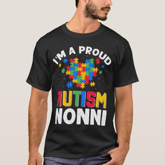T-shirt Autism Awareness Matching Family I'm a Proud Autis (Devant)