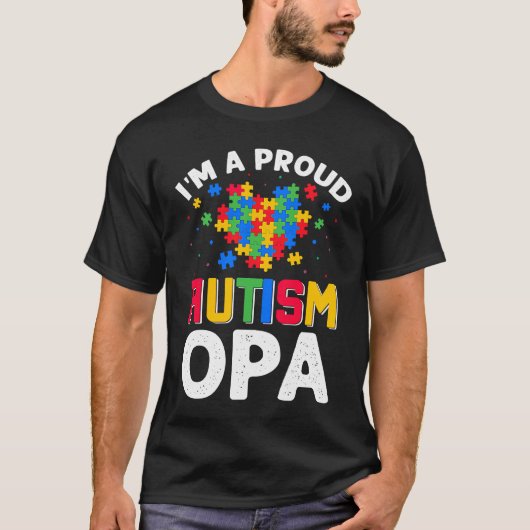 T-shirt Autism Awareness Matching Family I'm a Proud Autis (Devant)