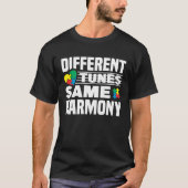T-shirt Autism Awareness Month Different Tunes Same Harmon (Devant)