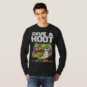 T-shirt Autism Awareness Owl Give A Hoot Support Autism (Devant entier)
