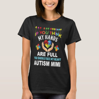 T-shirt Autism Awareness Proud Autism Mimi Love Heart Puzz