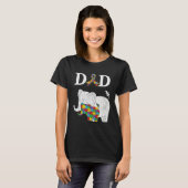 T-shirt Autism Awareness Proud Dad Autistic Son Daughter E (Devant entier)