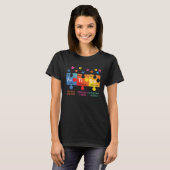 T-shirt Autism Awareness Puzzle Chemical Elements (Devant entier)