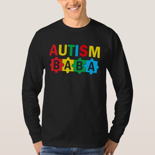 T-shirt Autism Awareness Puzzle Ribbon Proud Autism Baba (Devant)