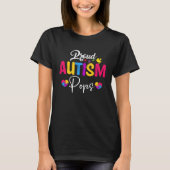 T-shirt Autism Awareness Puzzle Ribbon Proud Autism Pops (Devant)