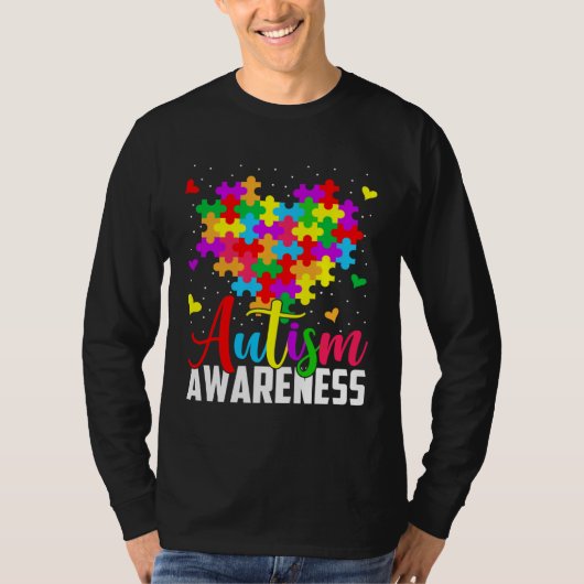 T-shirt Autism Awareness Puzzle Tie Dye Support Love Boys  (Devant)
