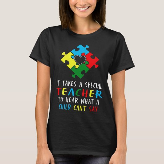 T-shirt Autism Awareness Teacher Special Education Teach A (Devant)