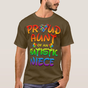 T-shirt Autism Awareness Wear Proud Aunt Of Niece Men Wome