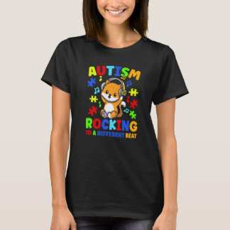 T-shirt Autism Boys Rocking To A Different Beat Autism Awa