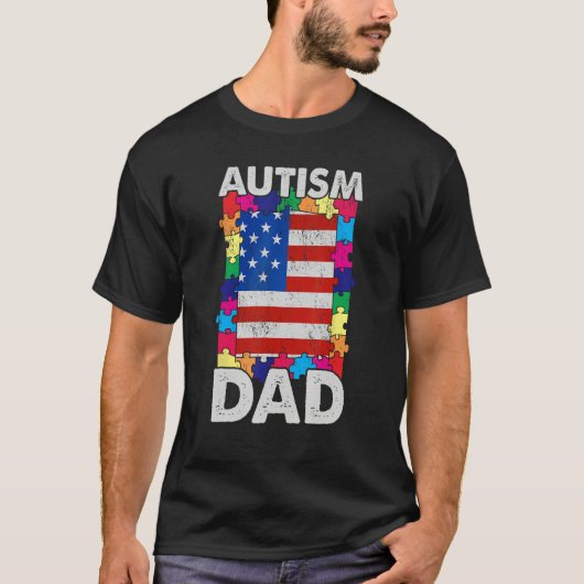 T-shirt Autism Dad Father s Day Autism Awareness (Devant)