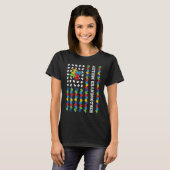 T-shirt Autism Grandmother American Flag Autism Awareness (Devant entier)