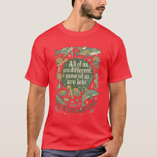 T-shirt Autism Inclusion All of Us Are Different Neurodive