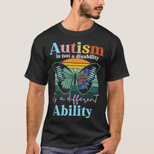 T-shirt Autism is not a Disability its a Different Ability (Devant)
