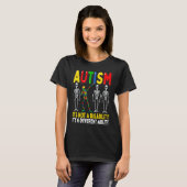 T-shirt Autism It's A Different Ability Dabbing Skeleton (Devant entier)