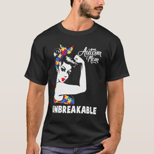 T-shirt Autism Maman Incassable Chemise Sensibilisation su (Devant)