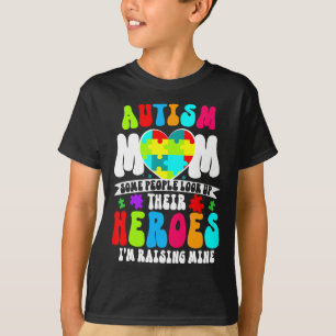 T-shirt Autism Maman Super Coeur Puzzle Sensibilisation su