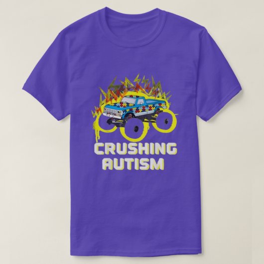 T-shirt Autism Mega Camion Chemise Sensibilisation sur l'a (Design devant)