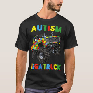 T-shirt Autism Mega Truck Men Women Kids Funny Autism Awar
