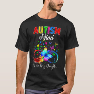 T-shirt Autism Mimi J'aime ma petite-fille Soutien Autiste