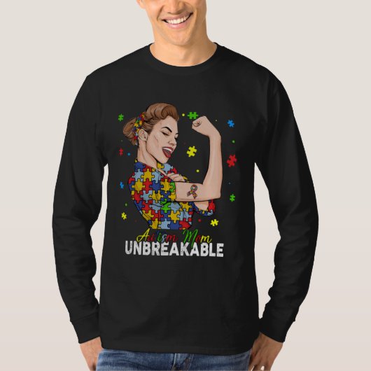 T-shirt Autism Mom Unbreakable  Puzzle Autism Awareness Mo (Devant)