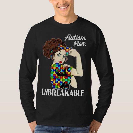T-shirt Autism Mom Unbreakable Puzzle Piece Autism Awarene (Devant)