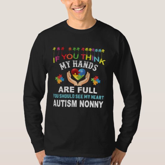 T-shirt Autism Nonny  Autism Awareness Puzzle Piece Kindne (Devant)