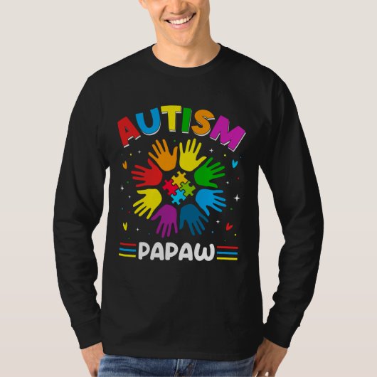 T-shirt Autism Papaw Love Sensibilisation sur l'autisme Fa (Devant)