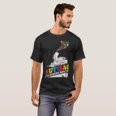 T-shirt Autism Puzzle Train Toy Support Sensibilisation su (Devant entier)