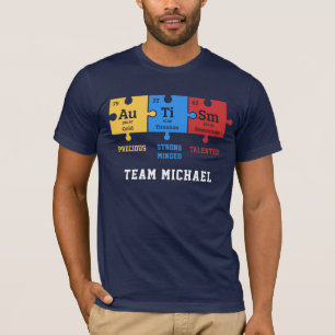 T-shirt Autism Puzzles Chimie Geek Équipe personnalisée