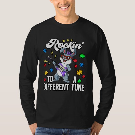 T-shirt Autism Rockin To A Different Tune (Devant)