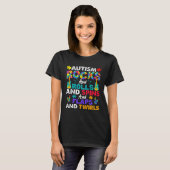 T-shirt Autism Rocks And Rolls  Autism Awareness Month (Devant entier)