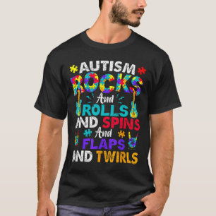 T-shirt Autism Rocks Et Rolls Drôle Sensibilisation sur l'