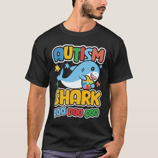 T-shirt Autism Shark - Journée de sensibilisation (Devant)
