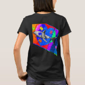 T-shirt Autism Shark WOMANS BLACK (Dos)