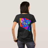 T-shirt Autism Shark WOMANS BLACK (Dos entier)