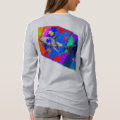 T-shirt Autism Shark WOMANS GREY (Dos)