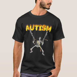 T-shirt Autism Skeleton drôle Bizarrement Spécifique Mème