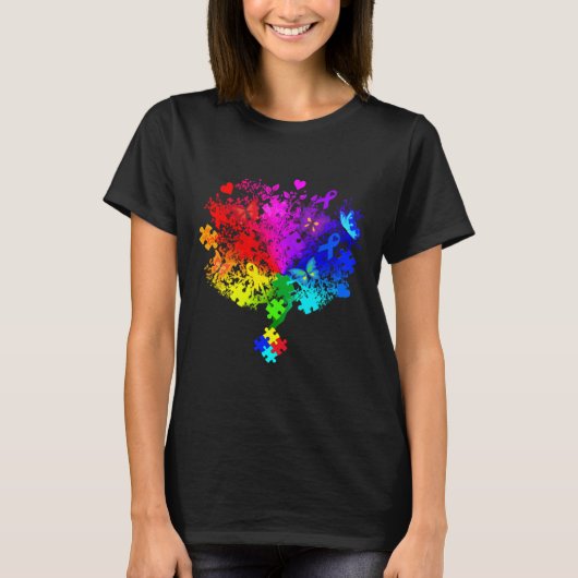 T-shirt Autism Spectrum Tree Active (Devant)