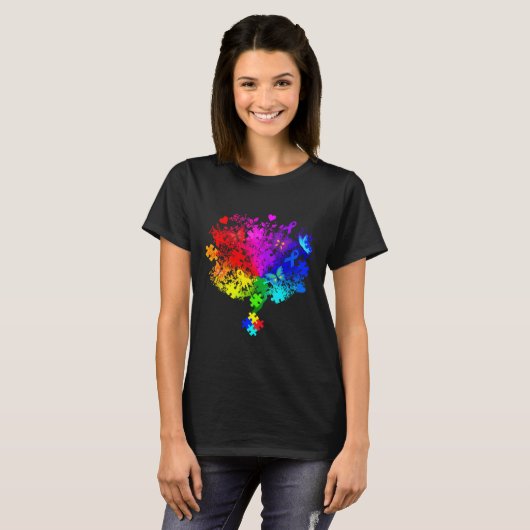 T-shirt Autism Spectrum Tree Active (Devant entier)