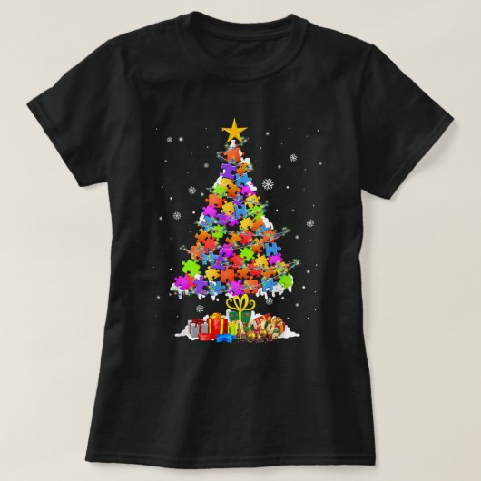 T-shirt Autism Tree Sensibilisation sur l'autisme de pyjam (Design devant)