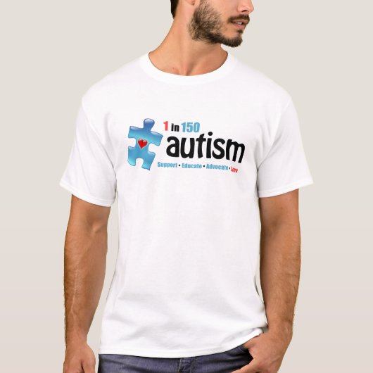 T-shirt Autisme 1 dans 150 (b1) (Devant)