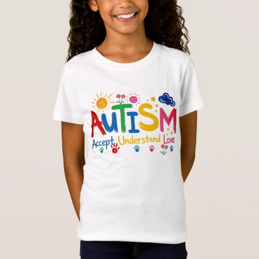 T-Shirt Autisme Accepter Comprendre Aimer (Devant)