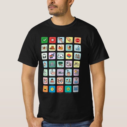 T-shirt Autisme allemand AAC PECS Pointing Communication 0 (Devant)