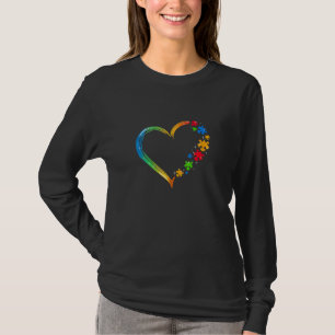 T-shirt Autisme amour du coeur Autistique Sensibilisation 