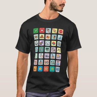 T-shirt Autisme anglais AAC PECS Pointing Communication 04
